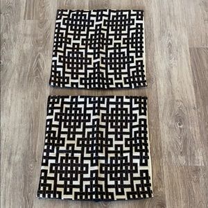 Gorgeous black and white patterned pillows